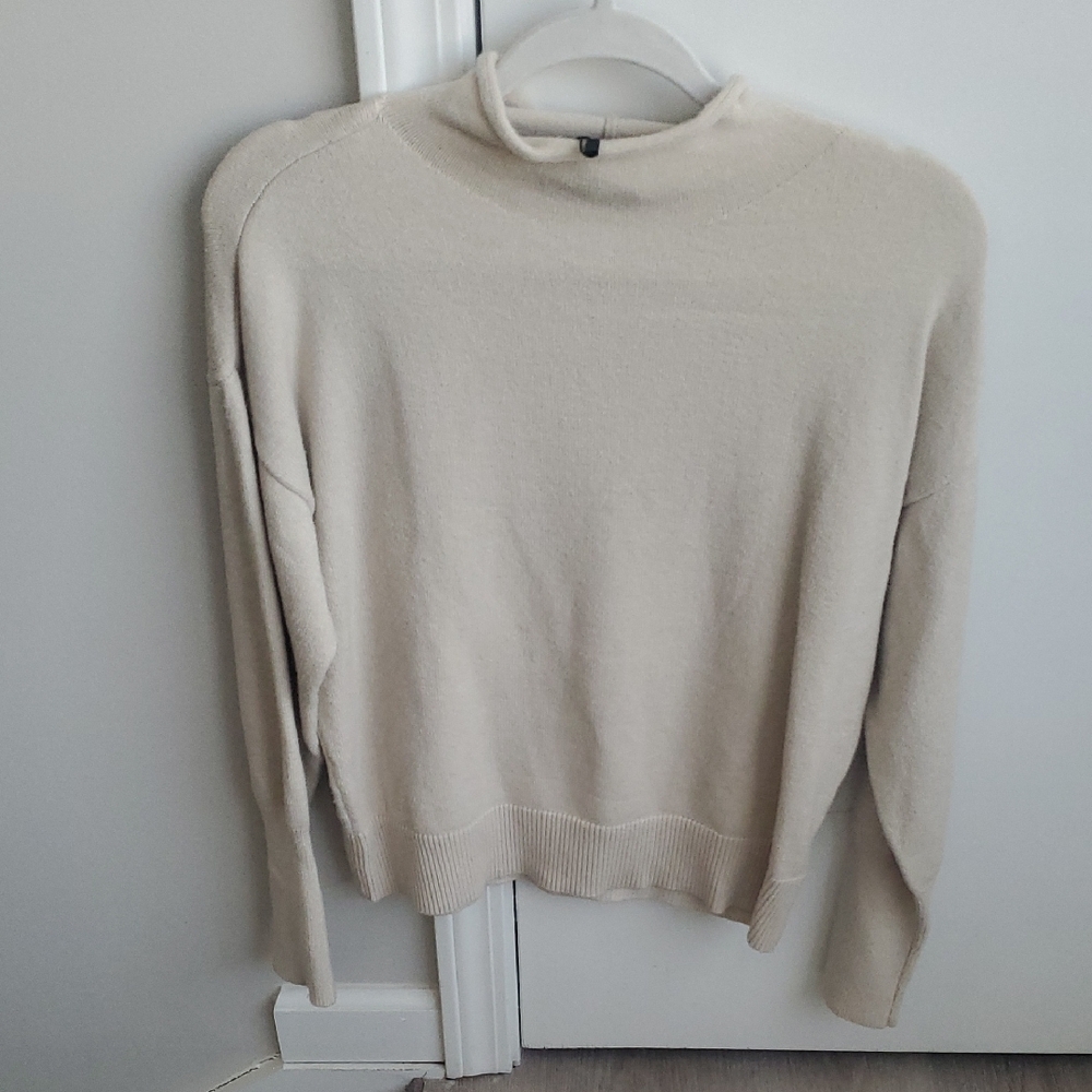 Express Cream Knit Turtleneck